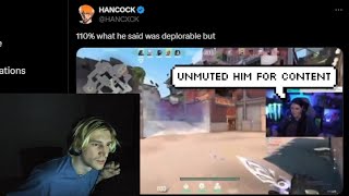 xQc reacts to Streamer Getting quotVerbally Assaultedquot saying she quotHad him Unmuted for Contentquot [upl. by Grim]