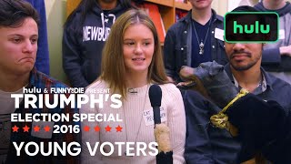 Triumph the Insult Comic Dog Talks to Young Voters  Triumph  Hulu [upl. by Bagger124]