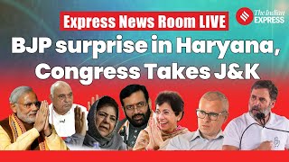 Election Results 2024 Live BJP Set For Hat Trick in Haryana NCCongress Well Ahead in JampK [upl. by Kcirdlek948]