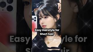 Easy hairstyle for short hair 🎀 hairstyle shorthair viralshort [upl. by Iden]