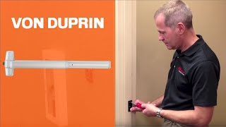 How to Install Von Duprin 9899 Rim Exit Device [upl. by Nitsu108]