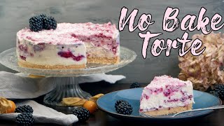 NO BAKE BEERENTORTE  Sommertorte selber machen mit Beeren Mascarponecreme ohne backen Rezept [upl. by Anetta]