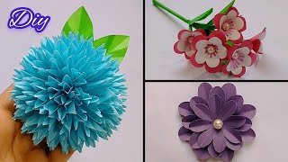 Diy Flower  Beautiful Paper Flower Making Ideas l Simple Paper Flower Making l Step by Step [upl. by Ardnaed]