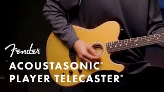 Exploring the Fender Acoustasonic Player Telecaster  Acoustasonic Player Telecaster  Fender [upl. by Kcirred]