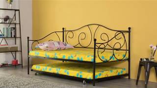 Assembly Instructions for Twin Metal Daybed with Trundle [upl. by Smeaj]