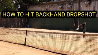 How To Hit Backhand Dropshot in Tennis tennis tennislesson  tvampt tennis vlog amp tutorials [upl. by Walrath]