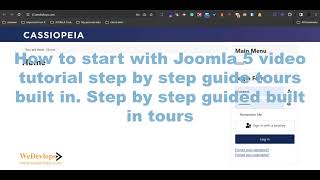 How to start with Joomla 5 video tutorial step by step guide tours built in [upl. by Druci]