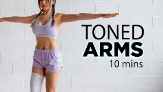 10 Mins Toned Arms Workout  No Equipment [upl. by Leod]