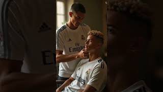 Ronaldo cutting hair for Mbappé noodle hair [upl. by Jdavie]