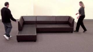 Bobkona Sectional Sofa Reversible Assembly [upl. by Yob]