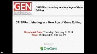 CRISPR Webinar by Drs Barrangon Zhang and Church [upl. by Ahsaekal]