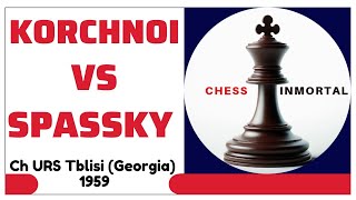 Viktor Korchnoi vs Boris Spassky Ch URS Tblisi Georgia 1959 [upl. by Aramoj67]