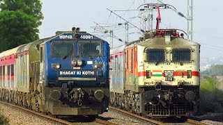 Powerful Diesel and Electric Trains at Full Speed in Western Rajasthan [upl. by Player]