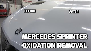 Removing Oxidation and Decal Impressions on a Mercedes Sprinter [upl. by Anauqed369]