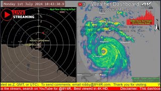 Hurricane Beryl  Mon 1st July 2024  Weather Dashboard Live by 9Y4R  Ravindranath quotRobbyquot Goswami [upl. by Ssirk38]