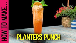 How to make a PLANTERS PUNCH Rum Cocktail [upl. by Adler]