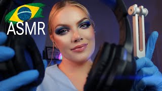 ASMR Teste Auditivo mas pode FECHAR os Olhos 🎧 Teste de Bipe Batidas Binaurais Ruído Marrom [upl. by Airdnna]