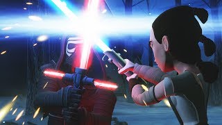 Rey Vs Kylo Ren Fight Scene  Star Wars The Force Awakens Disney Infinity 30 1440p 60FPS [upl. by Eellah]