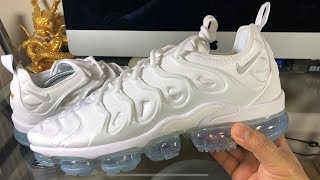 Nike Air Vapormax Plus Triple White Review [upl. by Ycnalc]