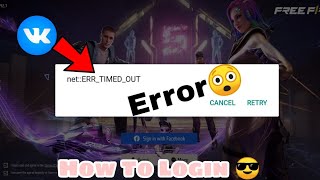 Net error timed out problem in free fire During Vk login  How to Solve This Problem \ [upl. by Annoek]