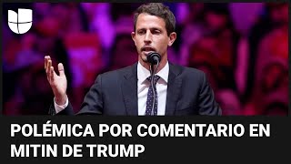 En un minuto Controversia por los insultos a Puerto Rico en el mitin Trump en Nueva York [upl. by Gustafsson414]