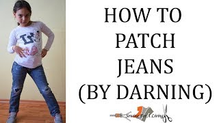 How to patch jeans by darning [upl. by Vel328]