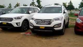 hyundai creta vs santa fe interiors amp exteriors  india 2015 [upl. by Naliorf]