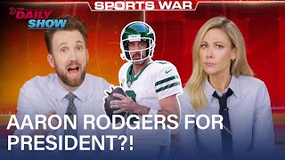 Sports War Jordan amp Desi Feud Over Marathon Influencers amp Aaron Rodgers 2028  The Daily Show [upl. by Ier]