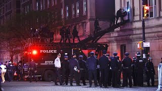 NYPD enter Columbia University building occupied by ProPalestinian protesters israel [upl. by Toby563]