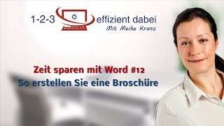 Zeit sparen mit Word 12 So erstellen Sie eine Broschüre [upl. by Maryellen325]