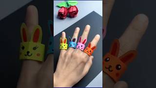 Cute DIY craft rabbit ring😍🐰💍 shorts diy diycrafts artandcraft trending [upl. by Torry]