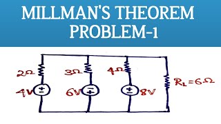 How to solve Millmans theorem problemsproblem1 [upl. by Ellerehc545]