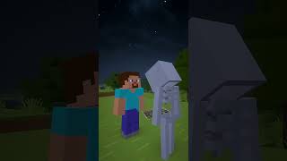 Steve vs Skeleton in Minecraft minecraft animation shorts gaming minecraftmemes [upl. by Vilhelmina201]