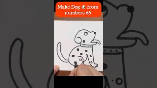 Drawing With Numbers 66 shorts drawing draw dog 6621 [upl. by Lessur]