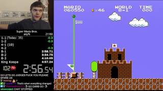 456878 Super Mario Bros any speedrun Former World Record [upl. by Fabe]