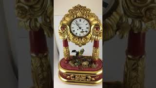 Rare Reuge Mechanical Clock and Singing Birds [upl. by Ennaed]