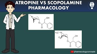 Atropine Vs Scopolamine Pharmacological Differences  Parasympatholytics Pharmacology  GPAT [upl. by Billmyre940]