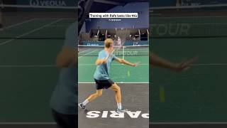 Training with Rafa Nadal looks like this 🚀 Practice with David Goffin the RPM 2022 tennis [upl. by Meares]