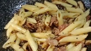 Oglio Oglio using macaroni with Ham and Mushrooms [upl. by Merc583]