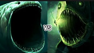 THE BLOOP VS BLUE WHALEUGLY FISH LANTERN FISH HAMMER HEAD SHARK [upl. by Mcconnell542]