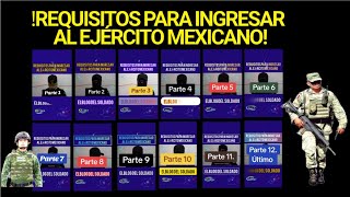 REQUISITOS PARA INGRESAR AL EJERCITO MEXICANO elblogdelsoldado ejercitomexicano ejercito soldado [upl. by Susannah]