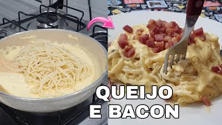 MACARRÃO DE QUEIJO E BACON DO TIKTOK  Receitas da Internet que deu certo [upl. by Tommy896]