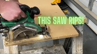 Metabo HPT Hikoki 18Volt 612in Cordless Circular Saw Full Review  C18DBALQ4M [upl. by Dragon]