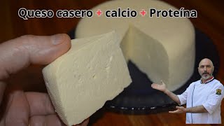 Queso o quesillo casero  calcio  Proteína 💪 [upl. by Seldun386]