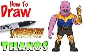 How to Draw Thanos  Avengers Infinity War [upl. by Moll]