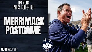 Jim Mora talks Merrimack Postgame  UConn Huskies Football [upl. by Muryh]