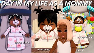 DAY IN MY LIFE AS A MOMMY  making bottles playtime baby outings amp more  berry avenue roleplay [upl. by Fates183]