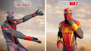 SpiderMan 2 vs SpiderMan Morales  Amazing Physics and Comparison in Detail A to Z PS5 [upl. by Kirk]