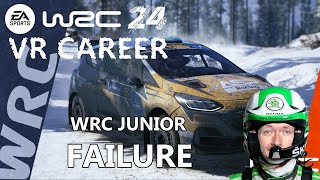 Surviving My First WRC Junior Event Crashes Chaos LastPlace Finish  VR Rally Experience WRC24 [upl. by Aenyl]