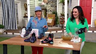 Sloggers Waterproof Printed Navy Garden Shoes on QVC [upl. by Wenz]